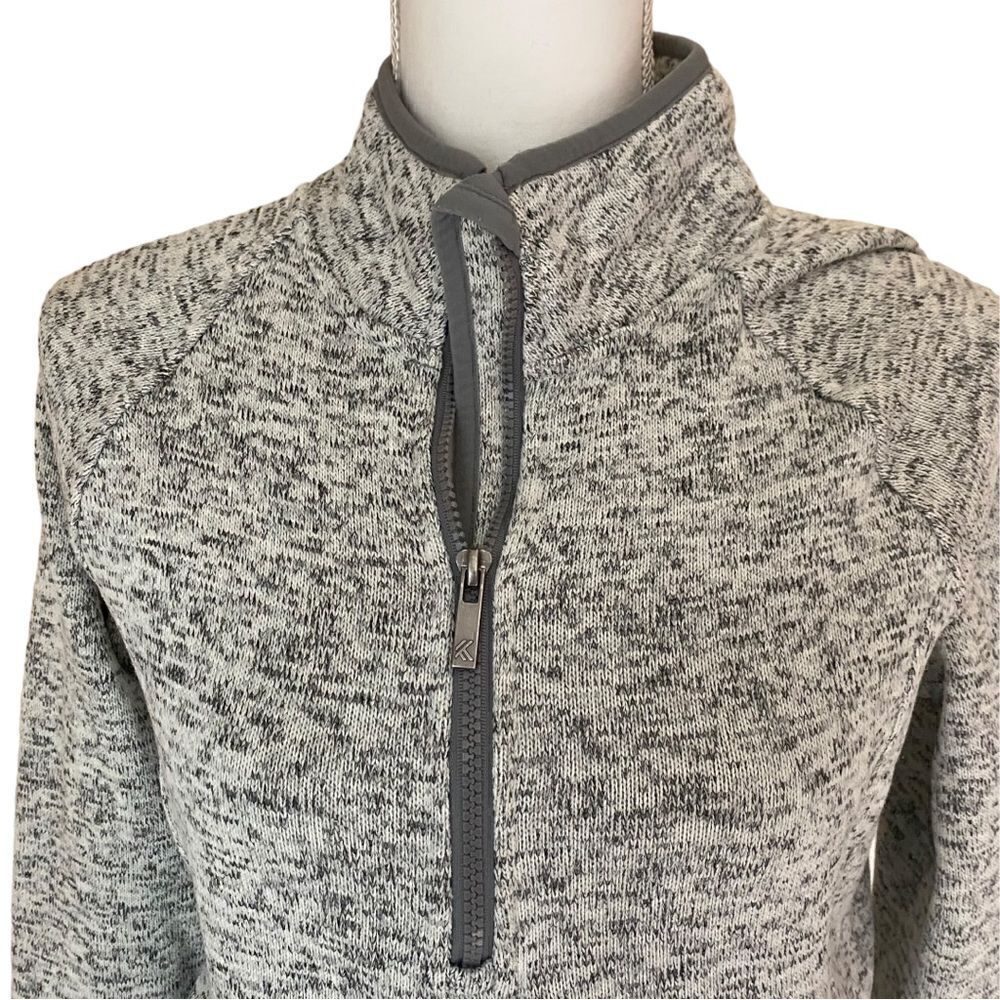 Kyodan Outdoor Grey Quarter Zip Sweatshirt Size Medium - Picture 3 of 6